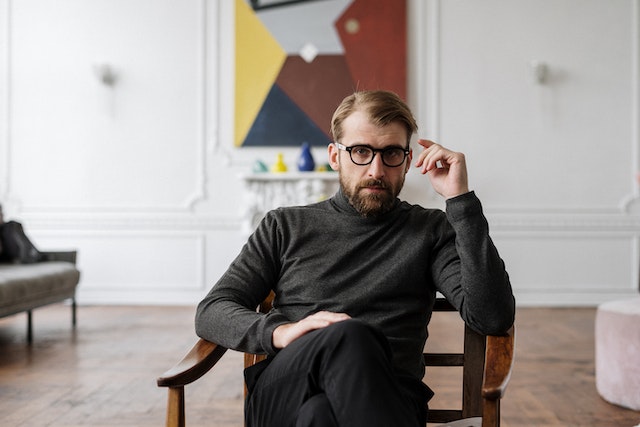 man sitting in chair